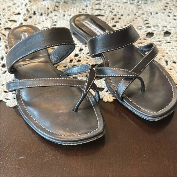 Manolo Blahnik Susa Flat Sandal 39.5